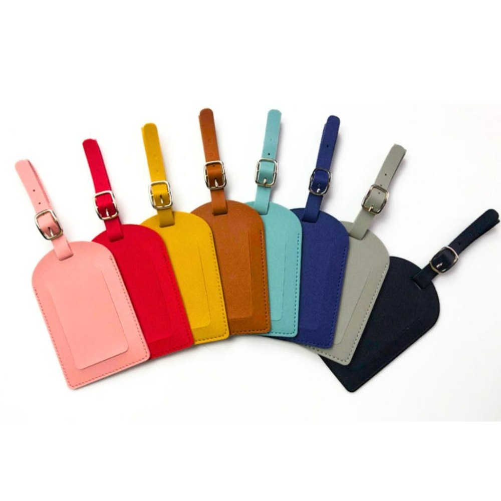 【悠悠趣】皮革行李吊牌 簡約行李牌 PU皮革吊牌 登機吊牌 行李牌 旅行箱吊牌 掛繩式吊牌 翻蓋行李牌 行李箱識別-細節圖2