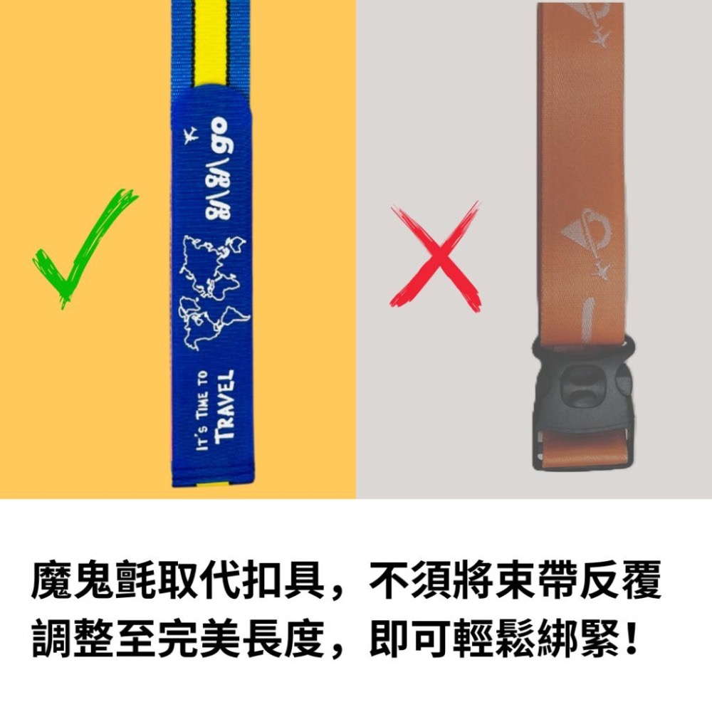 【悠悠趣】特長行李綁帶 黏扣式織帶 300公分行李束帶 臺灣製造 魔鬼沾加織帶 印刷束帶 魔鬼氈行李箱束帶 加厚三色帶-細節圖5