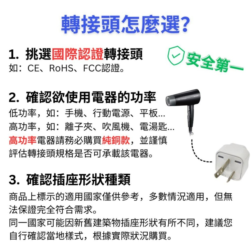 【悠悠趣】澳規轉接頭 八字轉接頭 中國 澳洲 紐西蘭 阿根廷 轉換插座 銅導電轉接頭 無變壓-細節圖3