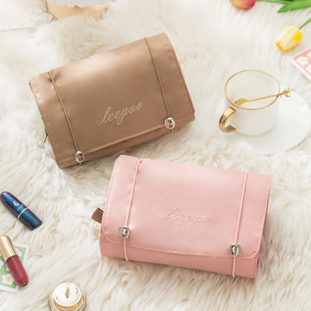 【悠悠趣】可拆卸化妝包 手卷化妝包 四合一折疊 魔鬼氈黏貼 分類收納 隨身化妝包 可拆式 洗漱包 旅遊收納 外出化妝-細節圖2