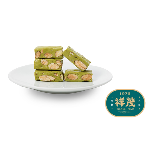 祥茂糖菓-綠茶杏仁牛軋糖-細節圖2