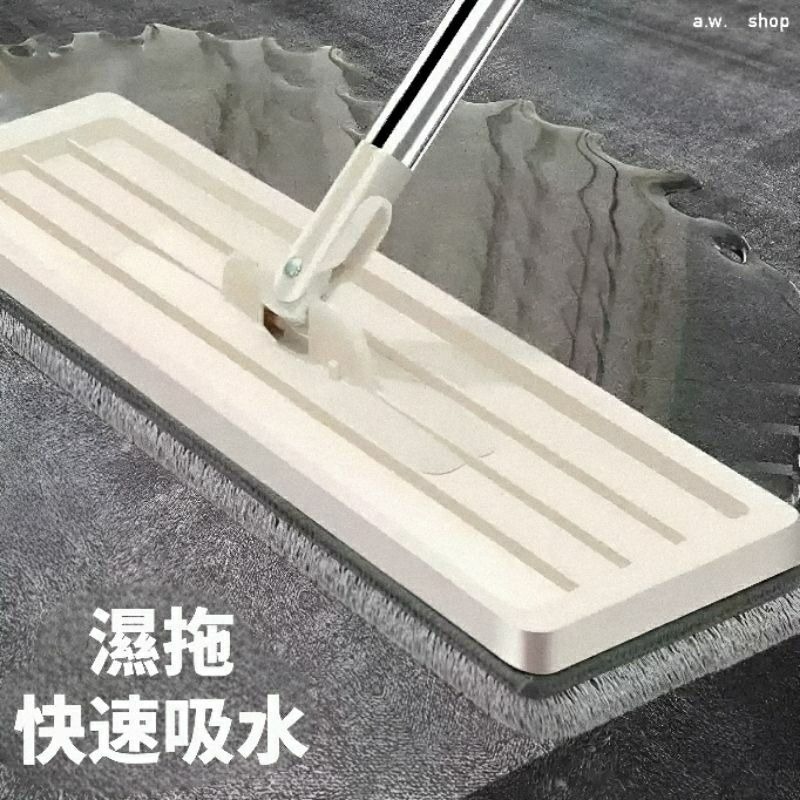 【乾濕兩用平板拖把】免手洗乾濕兩用平板拖把桶組 家用木地板360度旋轉懶人拖地清潔吸水拖把 居家清潔工具-細節圖2