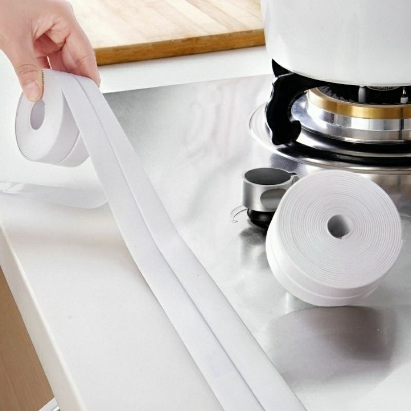 【防霉防水膠帶】衛浴/廚房防霉防潮防水縫隙膠帶 馬桶底座邊緣防水貼 廚房流理台自黏密封貼 防塵防汙條 防塵膠條 邊條-細節圖5