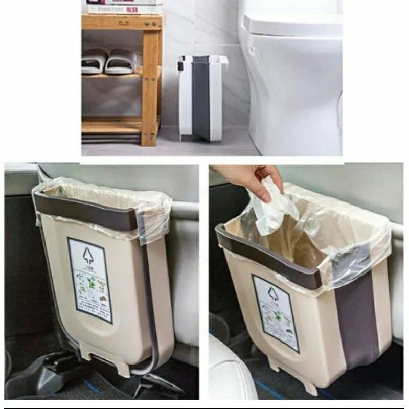 【折疊垃圾桶】居家收納折疊垃圾桶 廚房懸掛摺疊垃圾桶 壁掛廚餘桶,掛式汽車垃圾籃 辦公室臥室可立式置物筒 廚房用品推薦-細節圖5