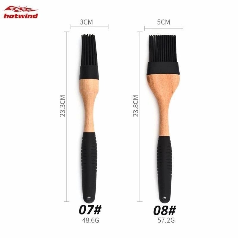 【質感烹飪烘焙用具】8入半木柄矽膠廚具套裝,不沾鍋耐高溫烹飪烘焙用具,蛋糕製作攪拌器組-細節圖5