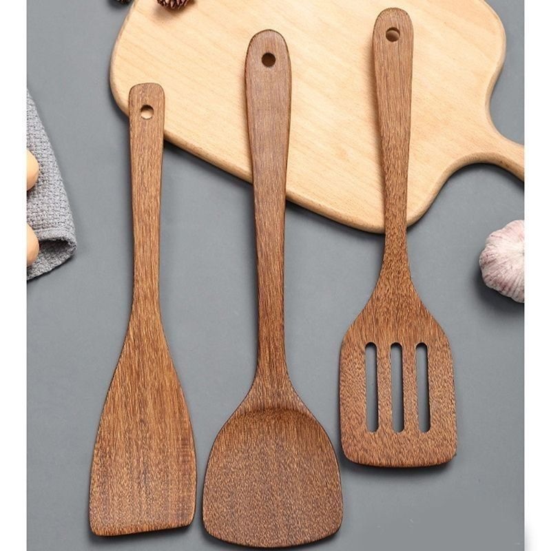 【木質廚具】不沾鍋木質鍋鏟,家用廚房木製廚具,料理烹飪器具,環保木頭煎鏟-細節圖3