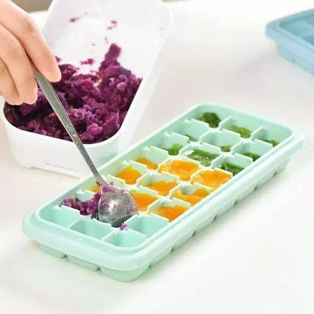 【矽膠製冰模具】36格附蓋食品級矽膠立方製冰盒,自製冰塊模具,嬰幼兒家用水果製冰器-細節圖6
