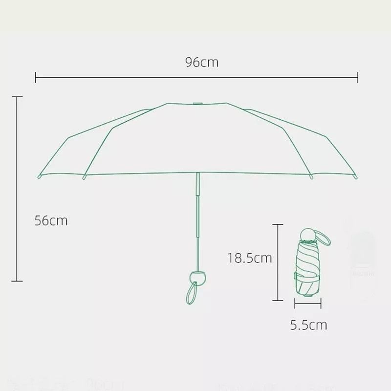 【口袋便攜晴雨兩用傘】輕盈六骨防曬膠囊傘 北歐口袋防曬防紫外線遮陽傘 迷你抗UV自動傘 便攜折疊傘 晴雨兩用 禮物-細節圖8