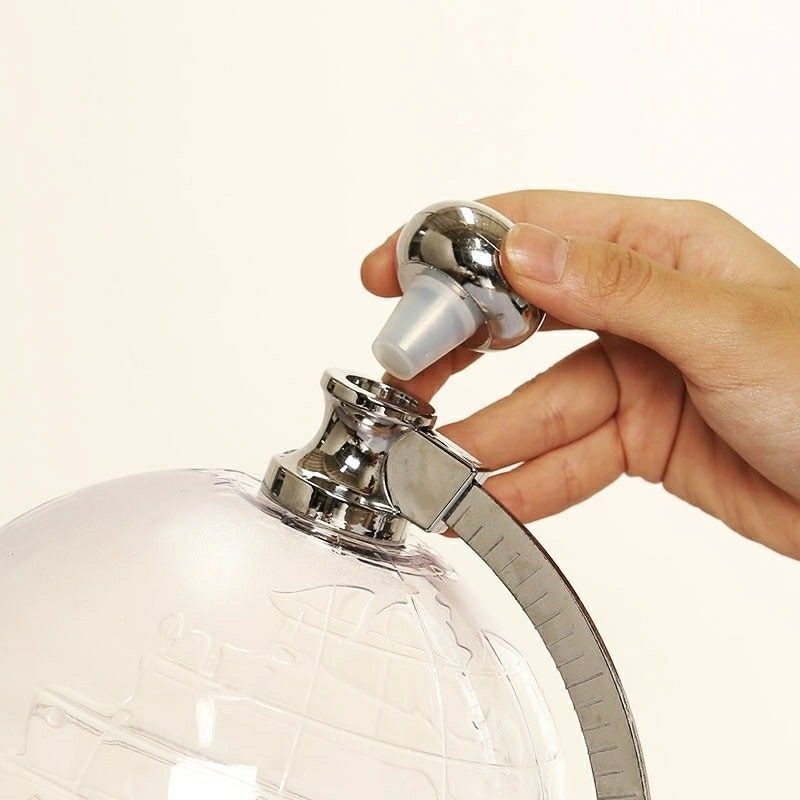 【地球儀分酒器】球型飲料果汁分配器 溫馨酒吧水龍頭啤酒機 酒桶調酒用具 1 公升-細節圖4