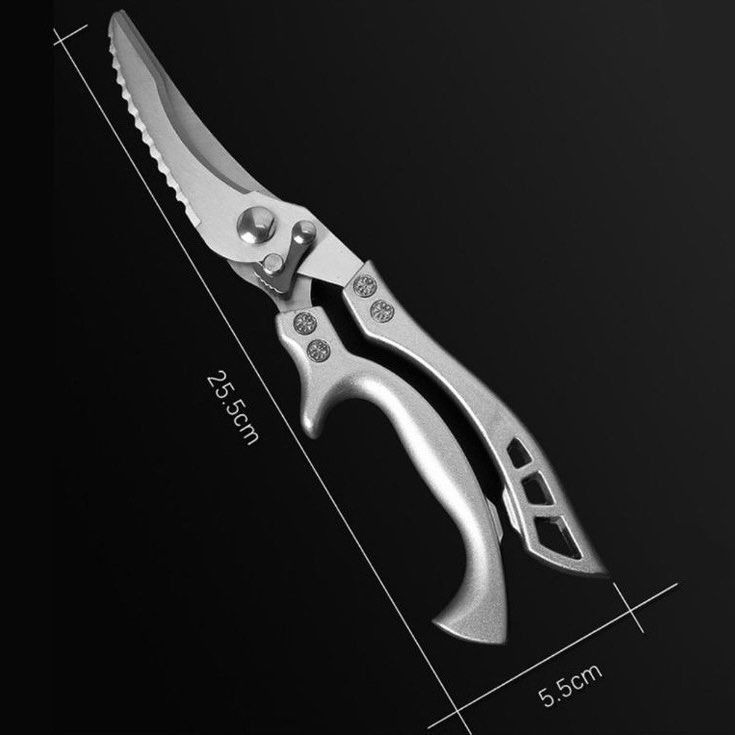 【多功能不鏽鋼食物剪】多功能廚房不鏽鋼剪刀,家用料理烹飪雞骨剪,戶外露營燒烤剪,食物切割剪-細節圖5