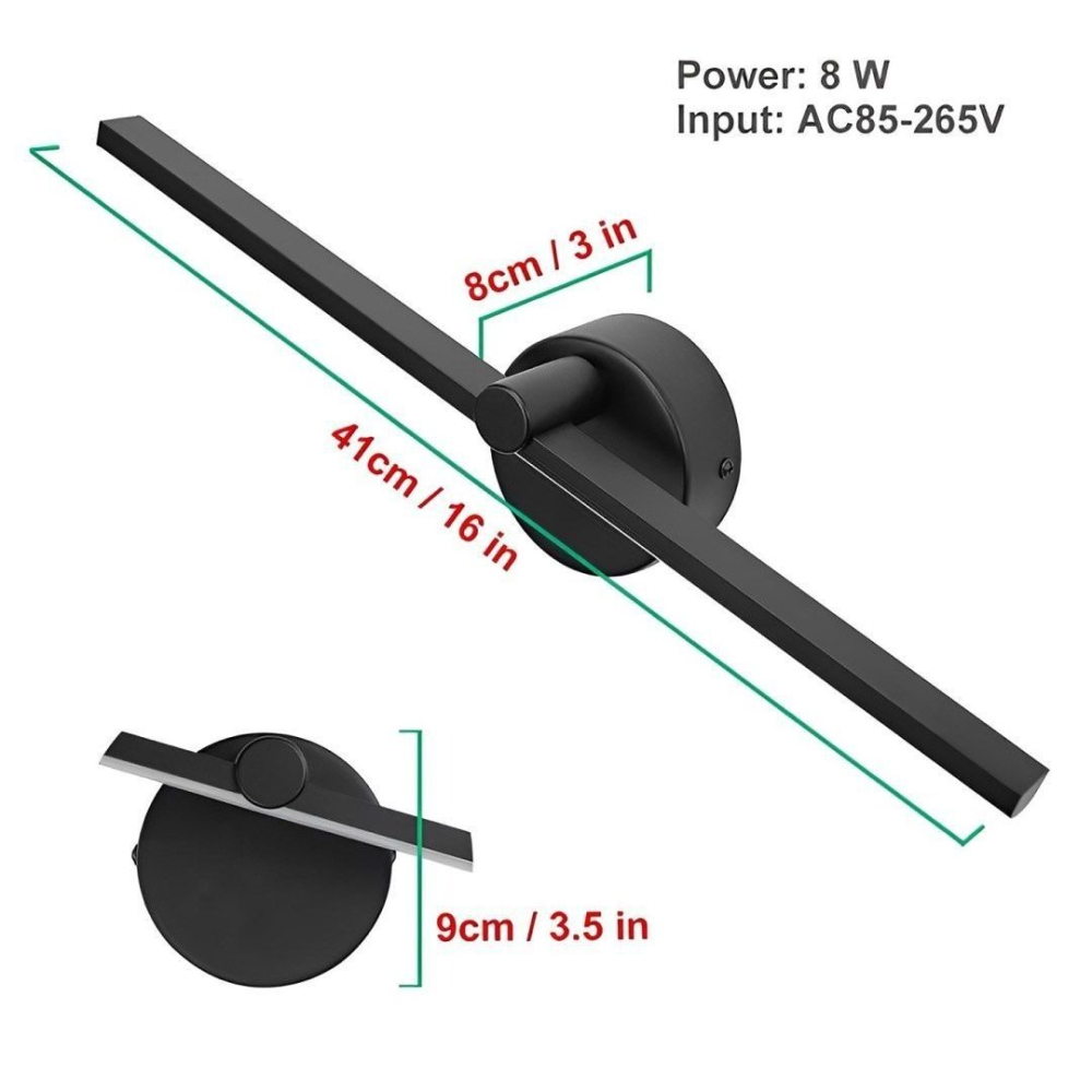 【北歐簡約LED室內壁燈】鋁合金浴室鏡前照明燈,梳妝台化妝補光燈,書桌裝飾閱讀燈,白色41公分-細節圖2
