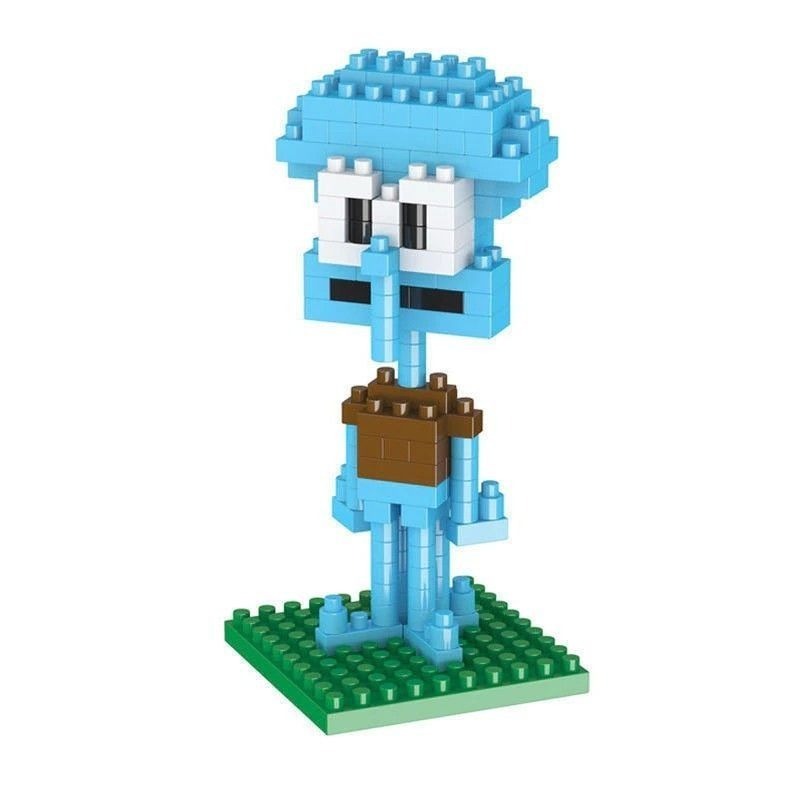 【海綿寶寶系列樂高】海綿寶寶/派大星/章魚哥/蟹老闆 樂高拼裝鑽石積木,卡通益智組裝積木,居家裝飾擺設微型積木-規格圖5