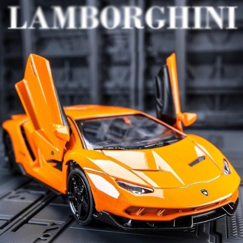 【藍寶基尼超跑車模】Lamborghini LP770-4 合金超跑車模 聲光回力功能 車門尾翼可動 仿真模型 紅色-細節圖4