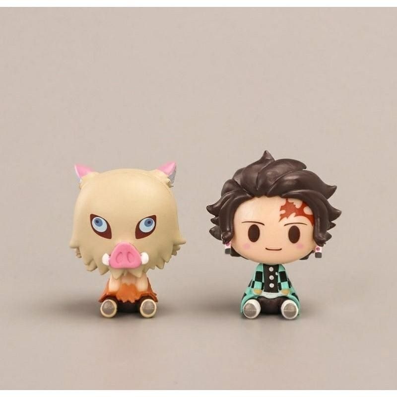 【鬼滅之刃Q版公仔】鬼滅之刃公仔玩具 竈門炭治郎 竈門禰豆子 我妻善逸 嘴平伊之助 桌面擺設-細節圖4