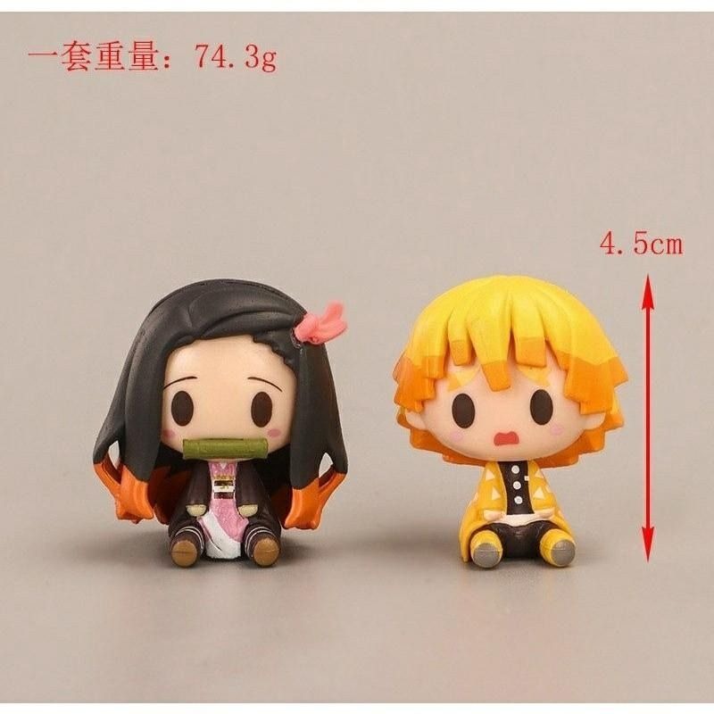 【鬼滅之刃Q版公仔】鬼滅之刃公仔玩具 竈門炭治郎 竈門禰豆子 我妻善逸 嘴平伊之助 桌面擺設-細節圖5