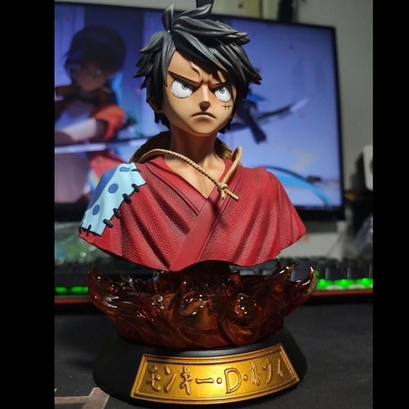 【航海王半身模型】航海王和之國索隆/路飛 LED發光半身像 16CM 收藏擺飾 禮品玩具 動漫周邊雕像 海賊王-細節圖2