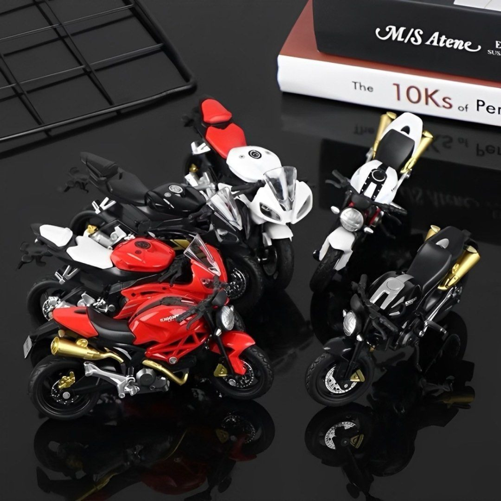 【仿真摩托車模型】迷你重型機車車模,1:18居家裝飾擺設收藏模型玩具,4款可選,街車,仿賽摩托車,機車模型-細節圖2