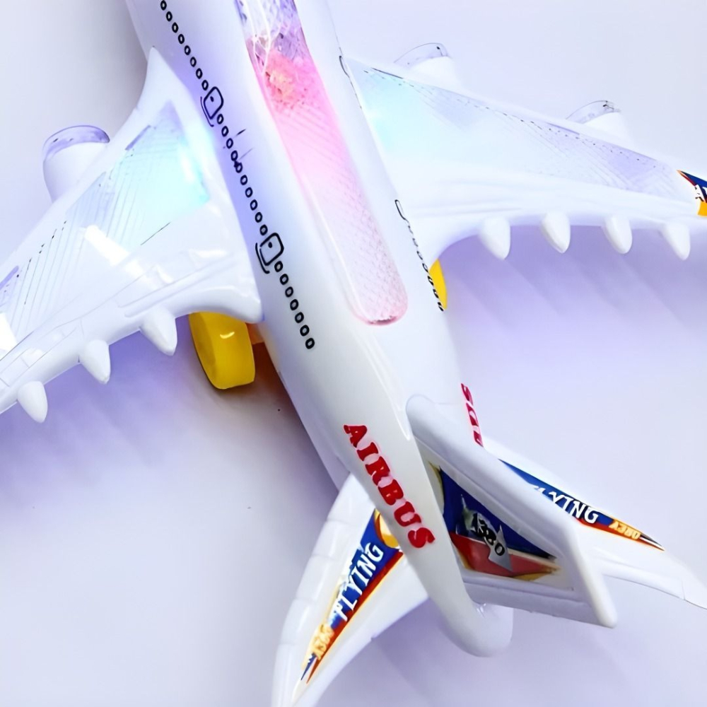 【空中巴士A380】電動音樂A380飛機模型,發光空中巴士兒童玩具,燈光航空空中客機模型-細節圖2