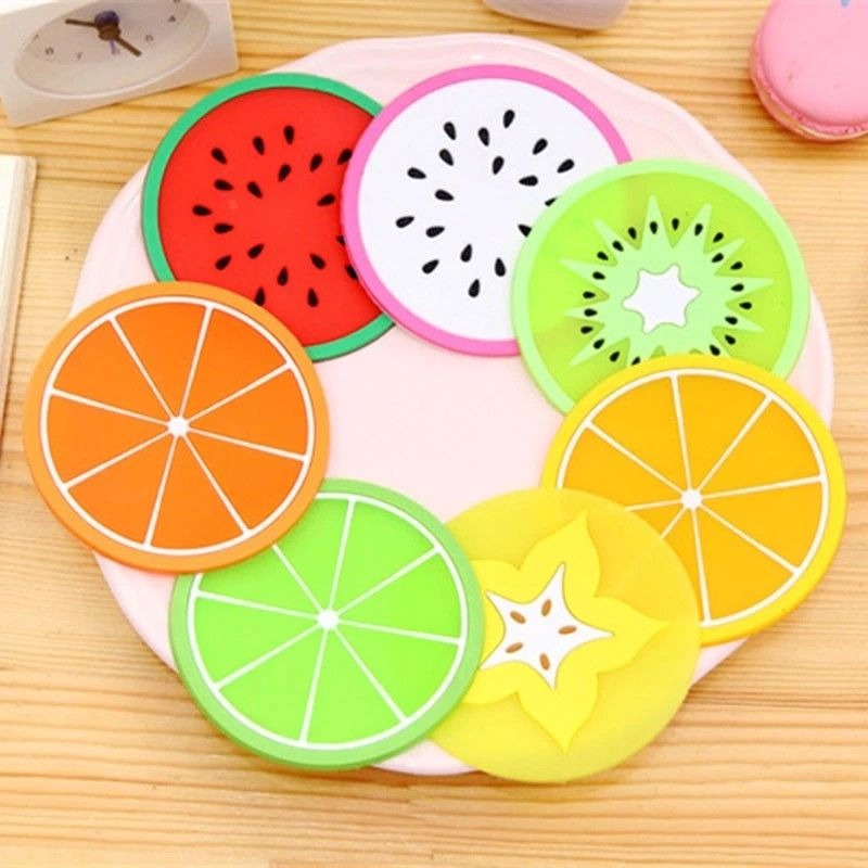 【水果矽膠杯墊】 止滑杯墊推薦 防滑墊 隔熱墊 桌墊 餐墊 居家裝飾用品推薦 茶杯墊 婚禮小物 西瓜款/橘子款-細節圖3