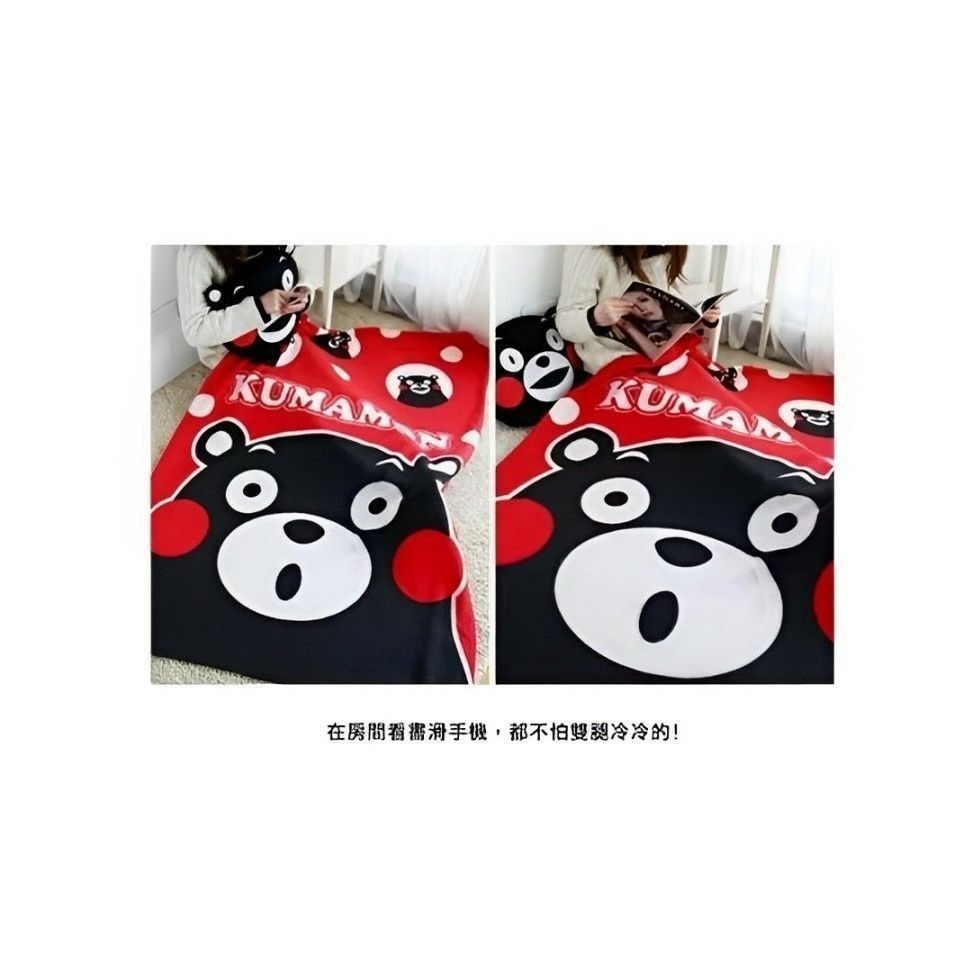 【日本熊本熊刷毛毯】可愛卡通造型保暖毯,時尚舒適棉被-細節圖2