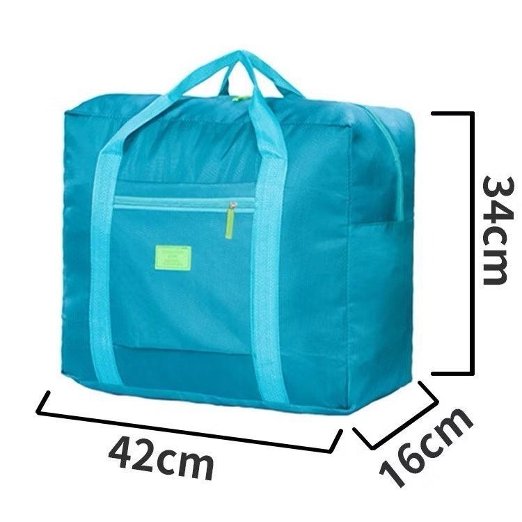 【折疊式旅行行李箱收納包】大容量旅行箱收納袋,出國行李箱拉桿包,摺疊手提包,藏青色/藍綠色/玫紅色-細節圖5