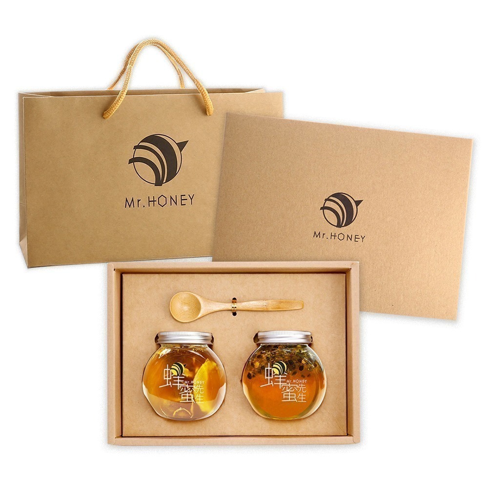 蜂蜜漬竹薑240g+蜂蜜漬百香果240g