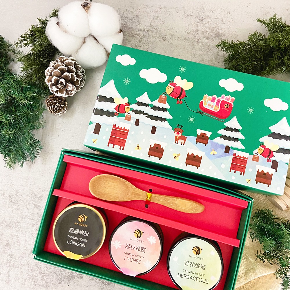｜Mr.HONEY 蜂蜜先生｜甜心禮盒-3入-聖誕 Gift Box 交換禮物 附禮袋-細節圖2