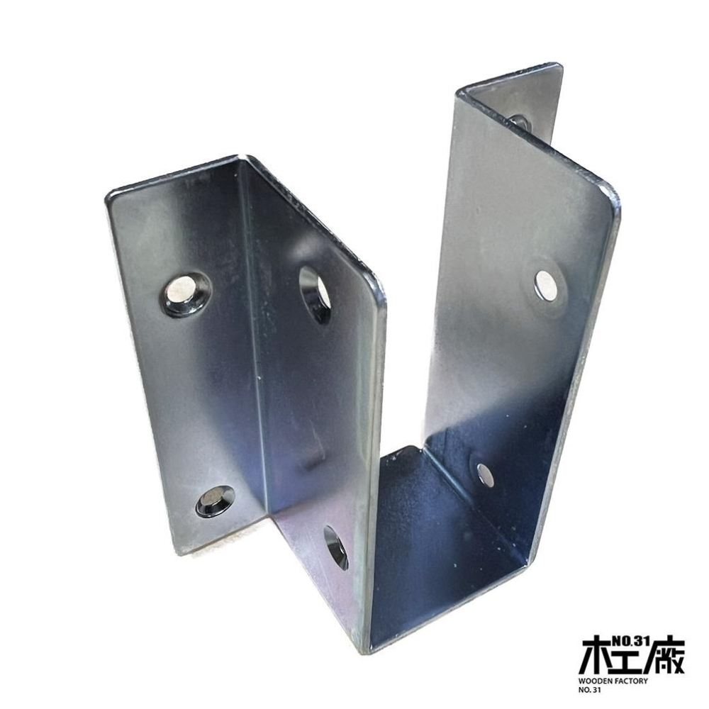 2x4角材U型固定座(鐵鍍鋅) / 木屋五金, 鐵件, 木屋 / 露營 / 休閒, 五金工具-細節圖2