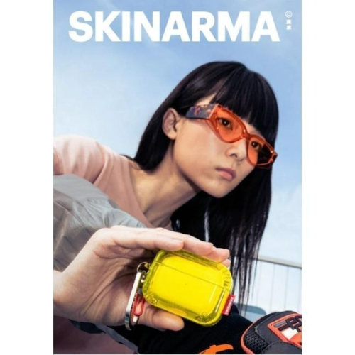 【樂士Luxe3C】SKINARMA 日本東京 螢光冰塊防摔保護套 透明殼 附掛鉤 扣環 AirPods Pro 2