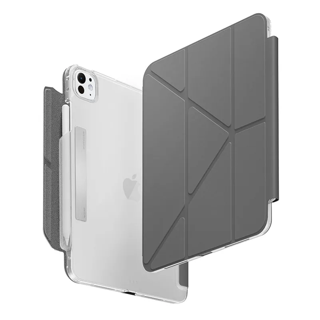 UNIQ Camden Click 磁吸設計帶筆槽多功能極簡透明保護套 iPad（2024）-細節圖2