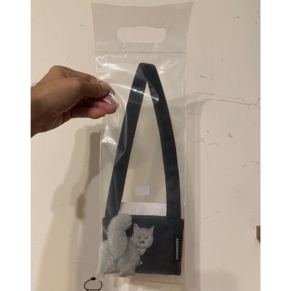 灰色貓尾巴單杯提袋-細節圖4