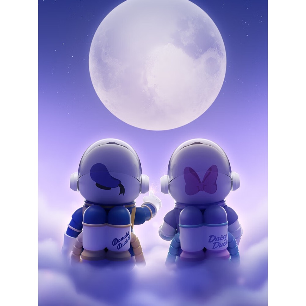 【潮玩小組】POP MART泡泡瑪特  MEGA SPACE MOLLY 400% 唐老鴨&黛西 磁吸鴨嘴 潮玩擺件-細節圖6