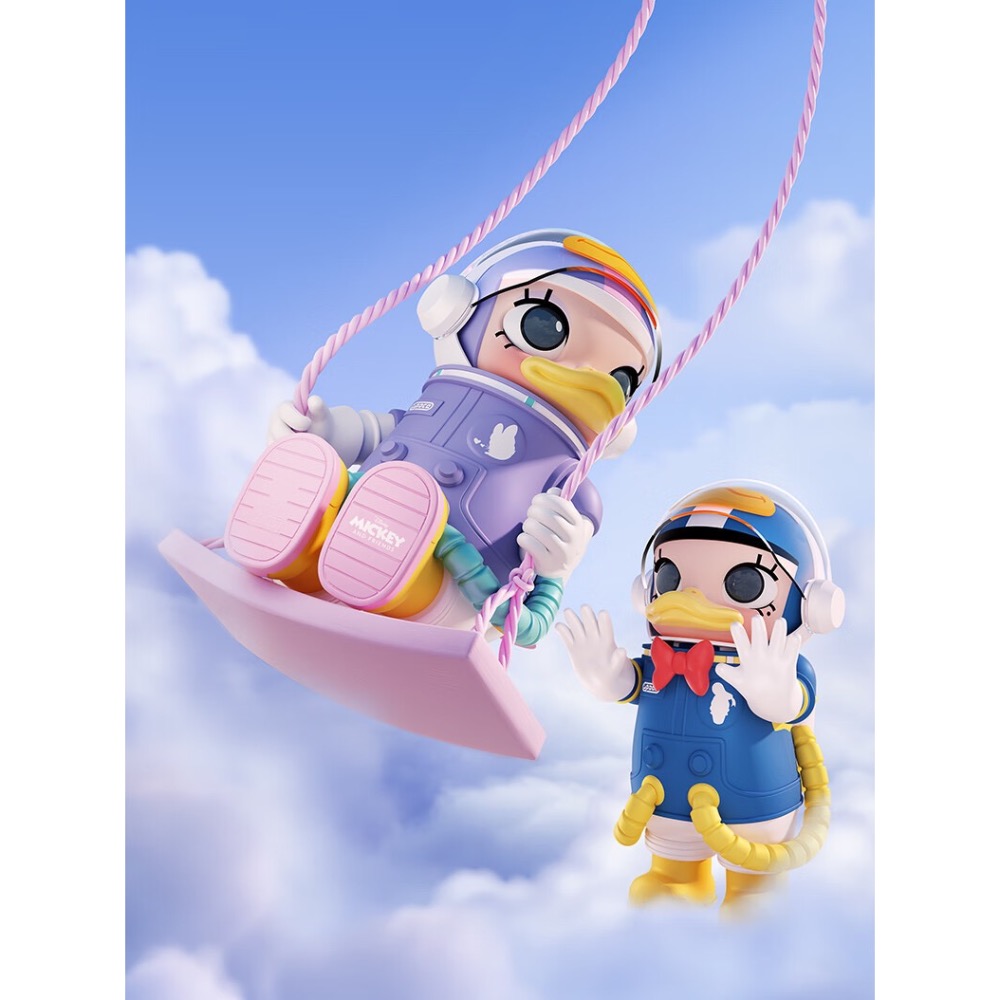 【潮玩小組】POP MART泡泡瑪特  MEGA SPACE MOLLY 400% 唐老鴨&黛西 磁吸鴨嘴 潮玩擺件-細節圖9