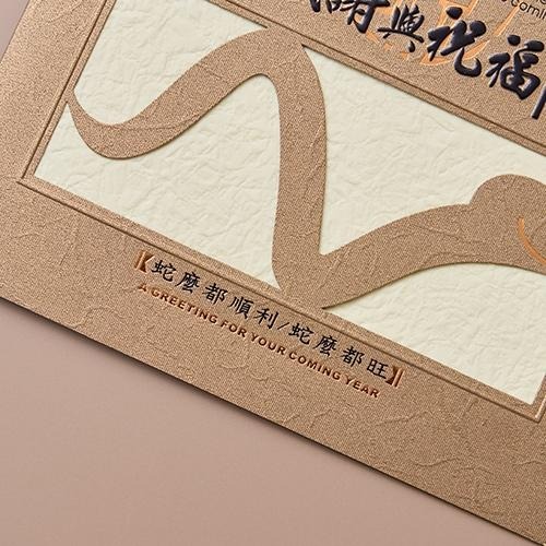2025蛇年賀年卡/感謝與祝福 (公版10入裝) #3507-細節圖5
