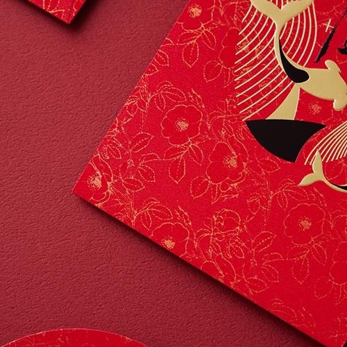 新年燙金立體打凸紅包袋/連年鴻運 (10入裝) #2201-細節圖5