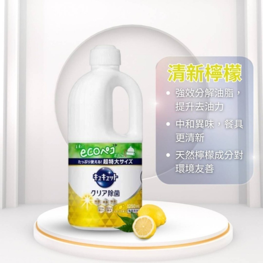 🍀有發票🍀 日本Kao花王 抑菌洗碗精 大容量1250ml 花王洗碗精 補充瓶 沒壓頭-細節圖6