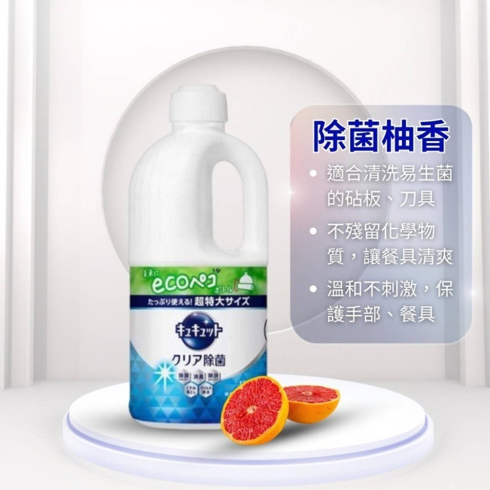 🍀有發票🍀 日本Kao花王 抑菌洗碗精 大容量1250ml 花王洗碗精 補充瓶 沒壓頭-細節圖9