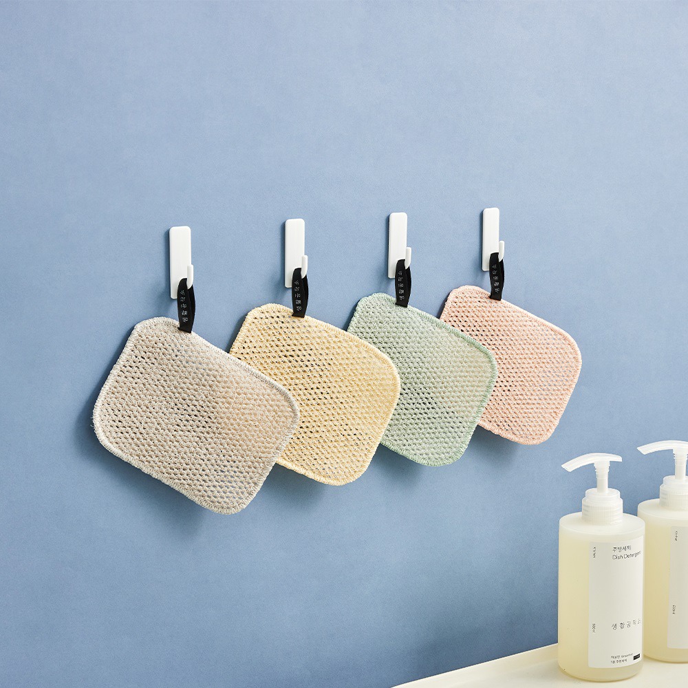 韓國 SAENGONG 生活工作所｜雙面網格洗碗刷（4入/包） 洗碗刷 刷子 廚房清潔 平底鍋 鍋子-細節圖3