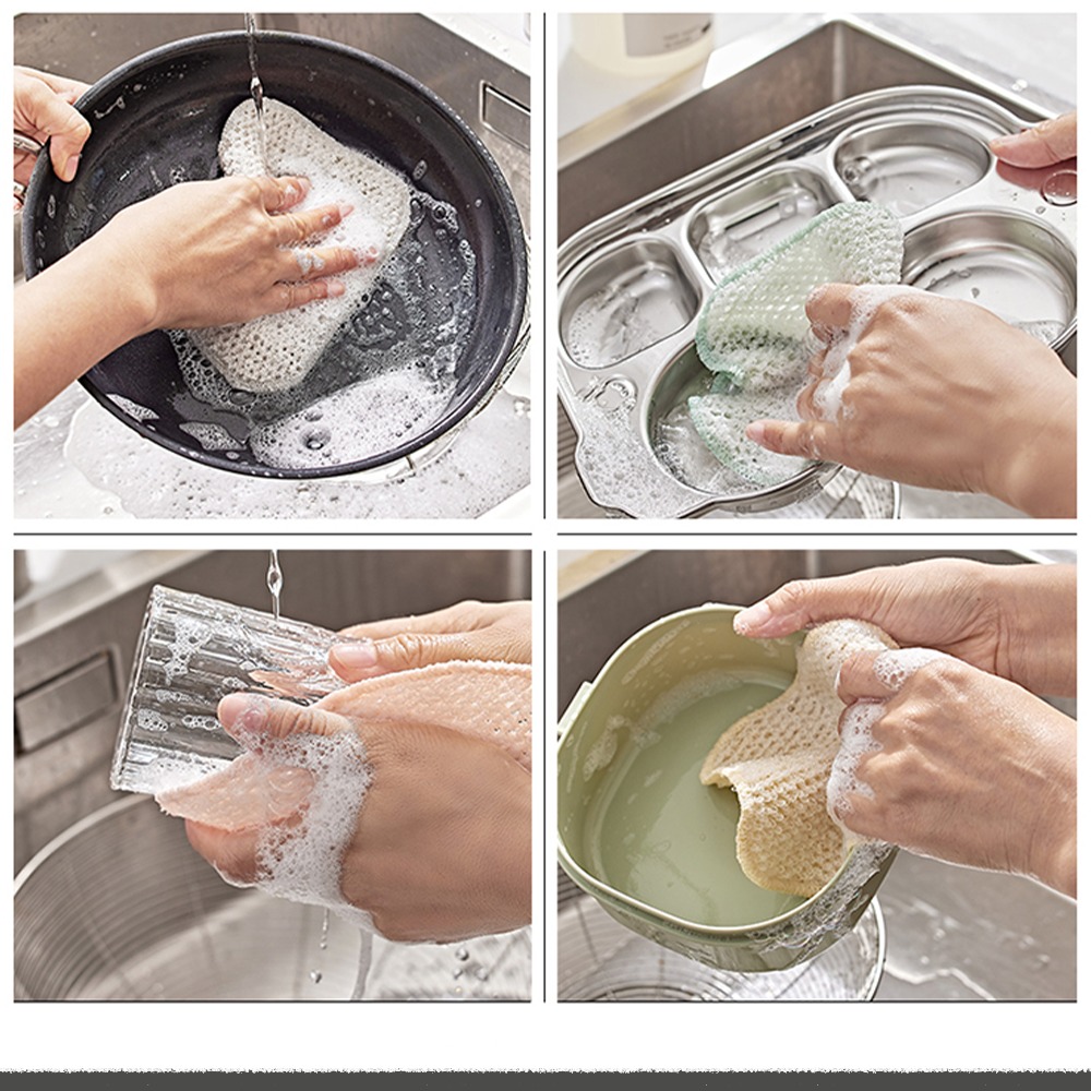 韓國 SAENGONG 生活工作所｜雙面網格洗碗刷（4入/包） 洗碗刷 刷子 廚房清潔 平底鍋 鍋子-細節圖7