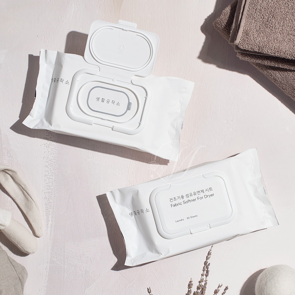 韓國 Saengong 生活工作所 烘衣機柔順香氛片 烘衣紙 薰衣草 白花香 洗衣精 洗衣機-細節圖5
