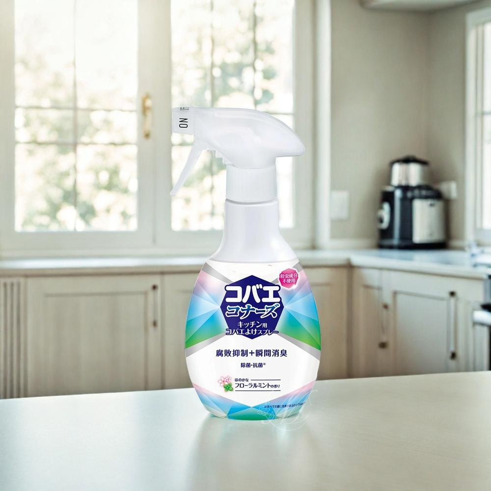 日本 KINCHO 金烏 金雞 廚餘果蠅防制噴霧-花香薄荷250ml 廚餘 小飛蟲-細節圖3