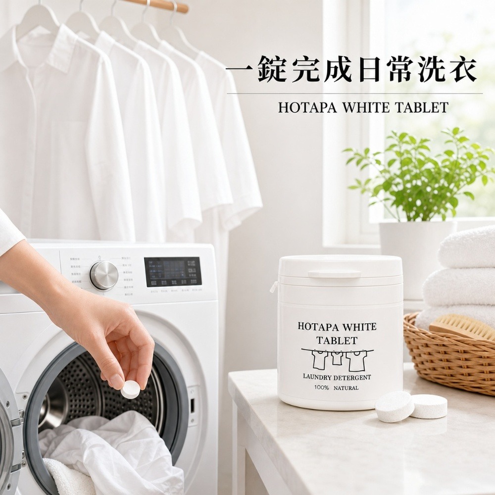 日本HOTAPA天然貝殼粉雙重去汙洗衣錠40粒-細節圖3