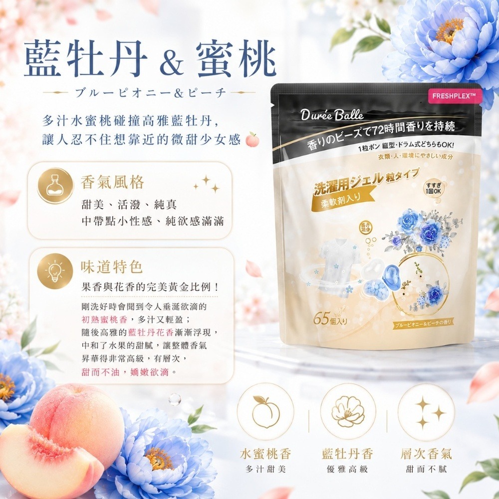 日本Dure＇e Balle 濃縮香水洗衣膠囊-規格圖10