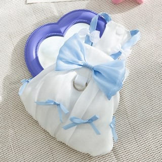 <寵心所欲>寵物衣服春夏季蝴蝶結流光吊帶裙狗狗牽引公主裙貓咪狗狗衣服可牽引-細節圖4