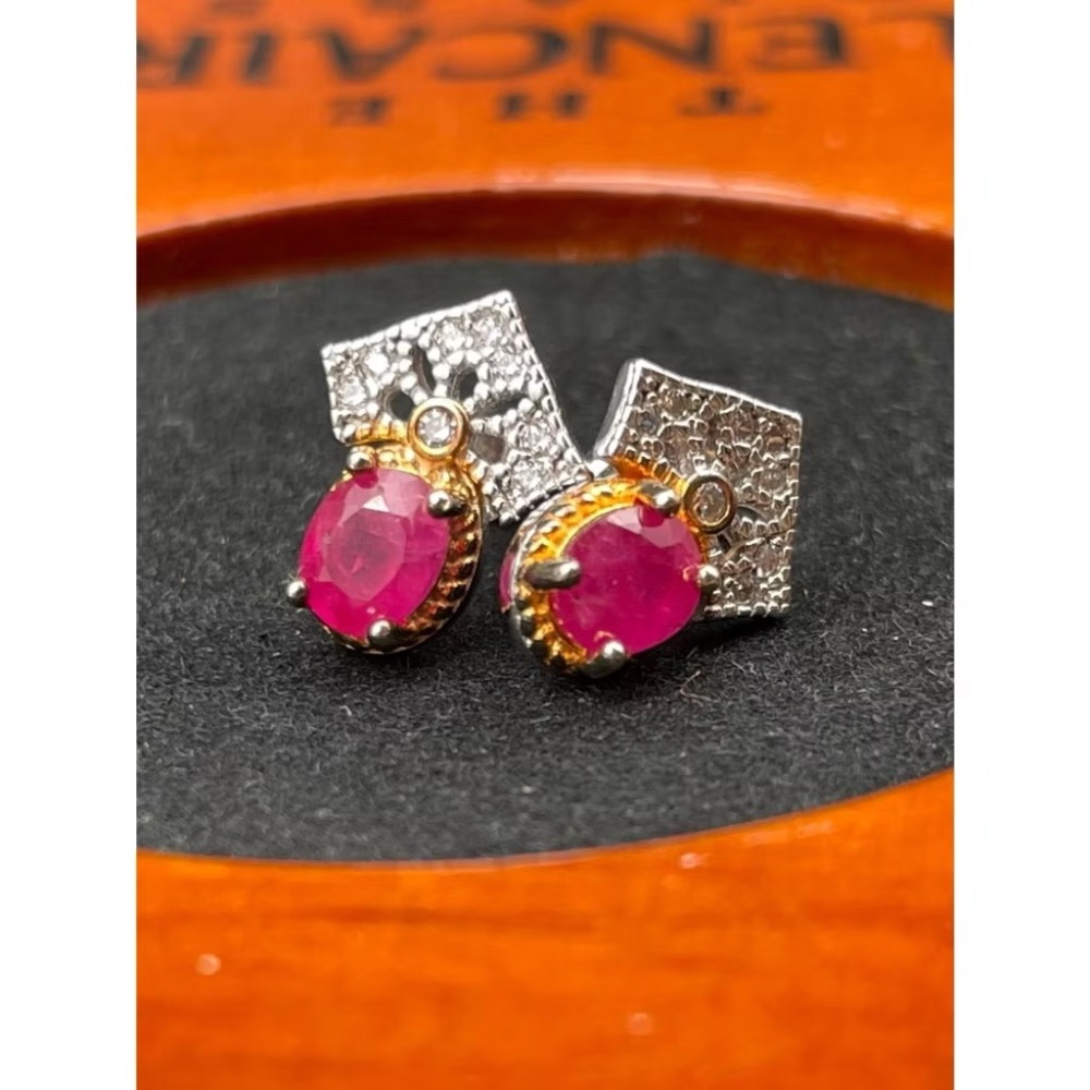 LEROY JEWELRY 樂花精品珠寶 ［璀璨紅韻 - RUBY 紅寶石耳環]-細節圖3
