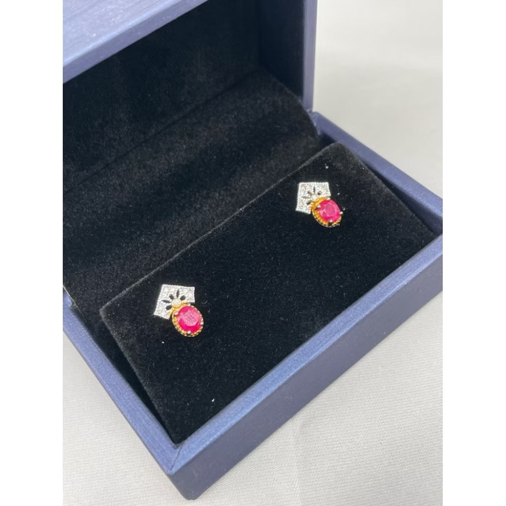 LEROY JEWELRY 樂花精品珠寶 ［璀璨紅韻 - RUBY 紅寶石耳環]-細節圖7