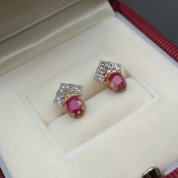 LEROY JEWELRY 樂花精品珠寶 璀璨紅韻︱紅寶石耳環-細節圖3