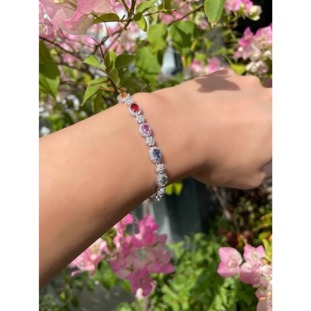 LEROY JEWELRY 樂花精品珠寶-「幻彩藍寶石手鍊」-細節圖3