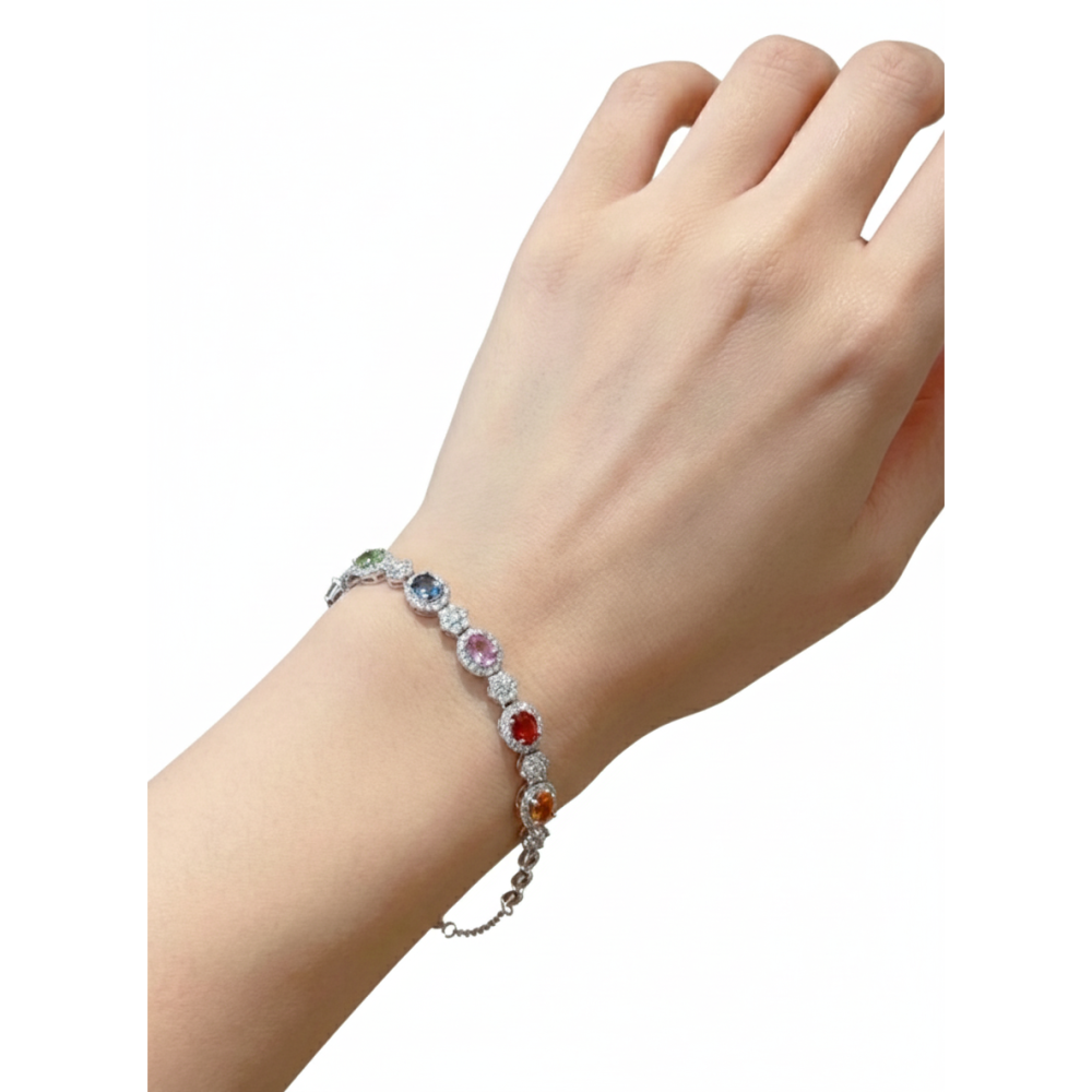 LEROY JEWELRY 樂花精品珠寶 幻彩︱藍寶石手鍊-細節圖2