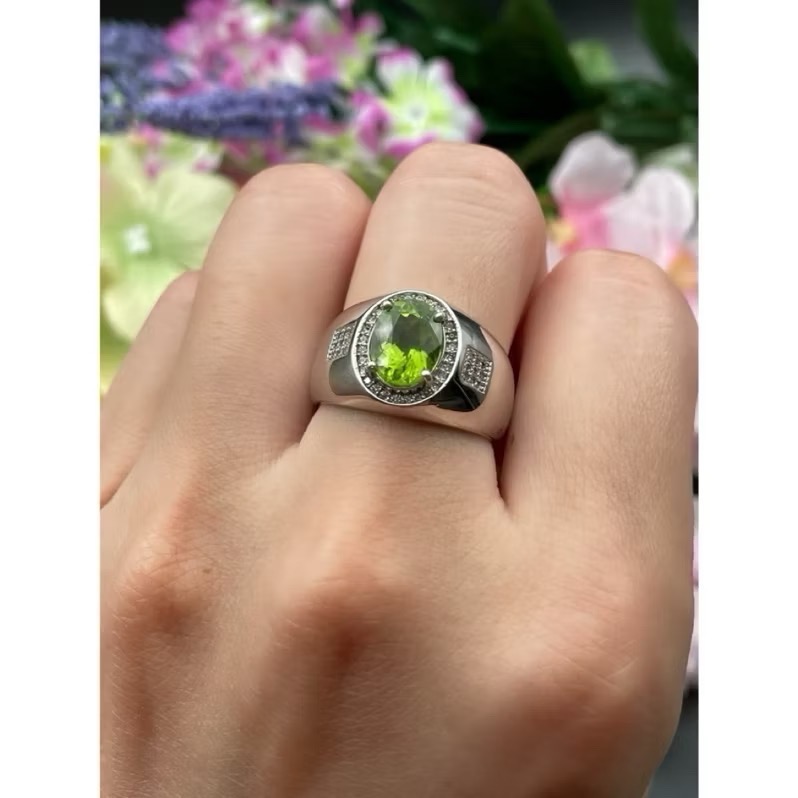 LEROY JEWELRY 樂花精品珠寶-「晨曦綠影戒指」橄欖石-細節圖2